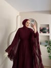 Fırfırlı Şifon Abaya 