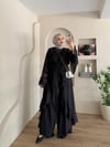 Hazel Ön Volanlı Şifon Üçlü Abaya Takım