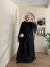 Hazel Ön Volanlı Şifon Üçlü Abaya Takım