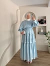 Jan Jan Saten Katlı Elbise