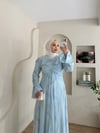 Lara Desen Baskılı Tül Şifon Elbise