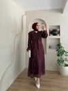Lara Desen Baskılı Tül Şifon Elbise