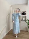 Lara Desen Baskılı Tül Şifon Elbise