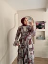 Larin Kruvaze Desenli Şifon Takım
