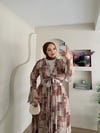 Larin Kruvaze Desenli Şifon Takım