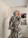 Larin Kruvaze Desenli Şifon Takım