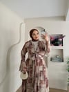 Larin Kruvaze Desenli Şifon Takım