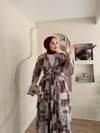 Larin Kruvaze Desenli Şifon Takım