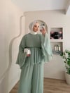 Larne Yarasa Kol Şifon Takım
