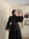Leya Taşlı  Dantel Detay İthal Elbise