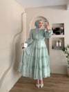 Leya Taşlı  Dantel Detay İthal Elbise