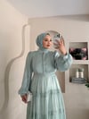 Leya Taşlı  Dantel Detay İthal Elbise