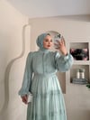 Leya Taşlı  Dantel Detay İthal Elbise