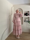 Leya Taşlı  Dantel Detay İthal Elbise
