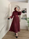 Leyuze Saten Etekli Takım 