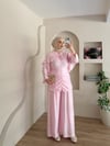 Lilas Pelerinli Büzgülü Takım