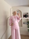Lilas Pelerinli Büzgülü Takım