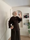 Lilas Pelerinli Büzgülü Takım