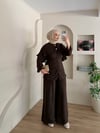Lilas Pelerinli Büzgülü Takım