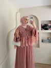 Lolly Dantel Detaylı Pantalonlu Şifon Takım