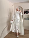 Lurex Gül Detaylı Pelerinli Abiye
