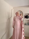 Lurex Gül Detaylı Pelerinli Abiye