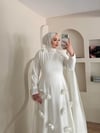 Lurex Gül Detaylı Pelerinli Abiye
