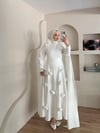 Lurex Gül Detaylı Pelerinli Abiye