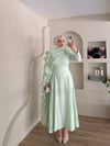 Lurex Gül Detaylı Pelerinli Abiye