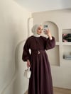 Mariam Broş Detaylı Elbise 