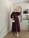 Mariam Broş Detaylı Elbise 