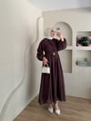 Mariam Broş Detaylı Elbise 
