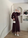 Mariam Broş Detaylı Elbise 