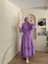 Monisa Fırfır Detay Şallı Elbise