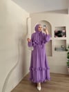 Monisa Fırfır Detay Şallı Elbise
