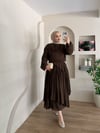 Parlin Büzgü Kol Detay Etekli Takım