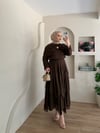 Peri Broşlu Omuz Pelerinli Etekli Takım