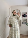 Rahel Önü Çarpraz Detay Çiçekli Elbise