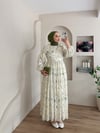 Rahel Önü Çarpraz Detay Çiçekli Elbise
