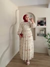 Rahel Önü Çarpraz Detay Çiçekli Elbise