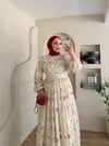 Rahel Önü Çarpraz Detay Çiçekli Elbise