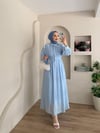 Ribana Omuz Çiçekli Elbise