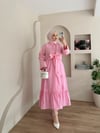 Ruffle Kurdele Detay Bağlamalı Etekli Takım
