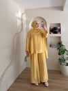 Sahra Şal Yakalı Pantalonlu Takım