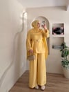 Sahra Şal Yakalı Pantalonlu Takım