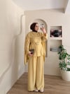 Sahra Şal Yakalı Pantalonlu Takım