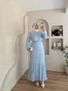 Şal Aksesuarlı Dantel Elbise