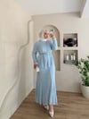Şal Aksesuarlı Dantel Elbise