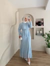 Şal Aksesuarlı Dantel Elbise