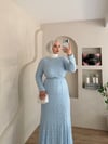 Şal Aksesuarlı Dantel Elbise